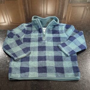 Old Navy boys fleece checkered sweater